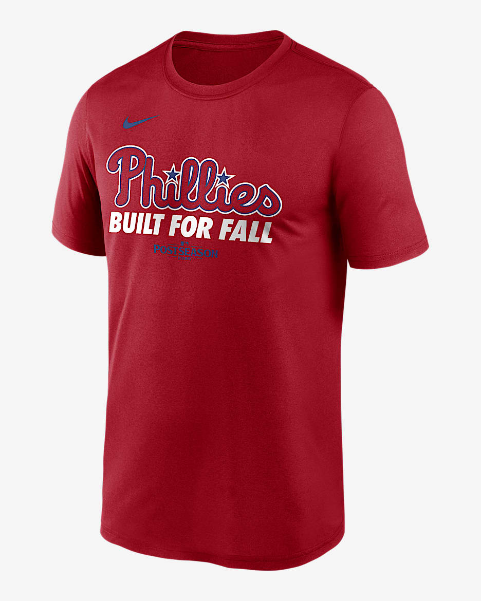 Philadelphia Phillies 2025 Postseason Authentic Collection Legend Men's Nike Dri-FIT MLB T-Shirt - Red