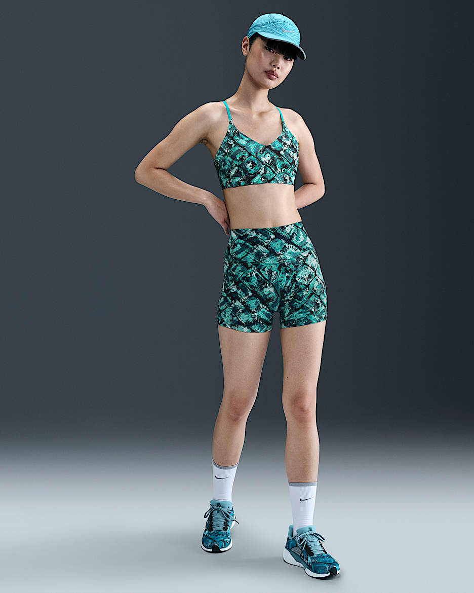 Nike Women's Artist Collection High-Waisted 12.5cm (approx.) Printed Biker Shorts - Dusty Cactus