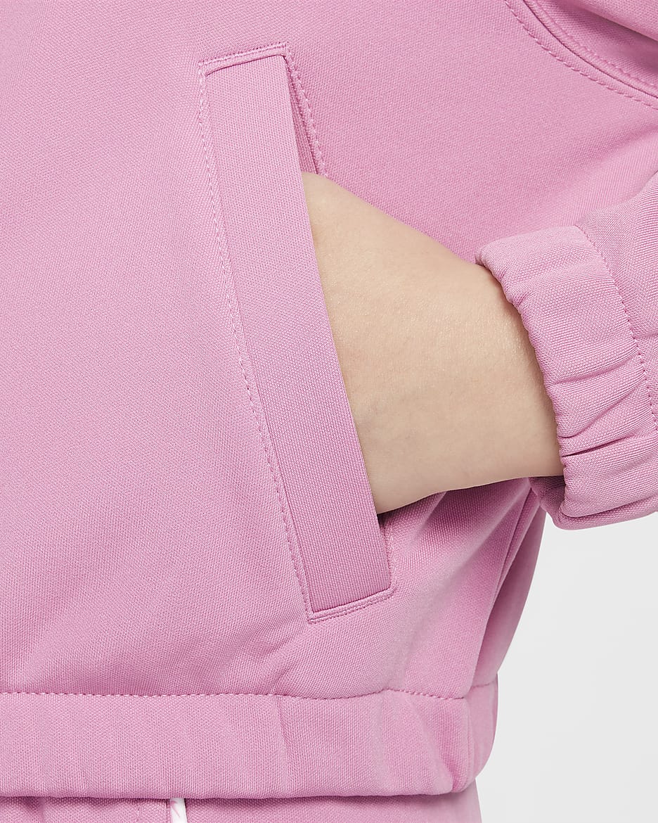 Nike Sportswear Older Kids' (Girls') Tracksuit - Magic Flamingo/Magic Flamingo/White/White