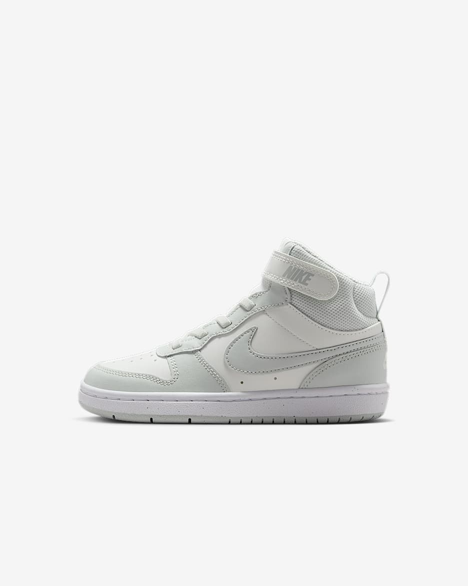 Tenis para niños de preescolar Nike Court Borough Mid 2 - Vela/Blanco/Plata claro