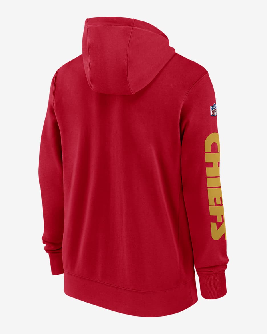 Kansas City Chiefs Sideline Team Issue Club Men's Nike Full Zip Hoodie - Red