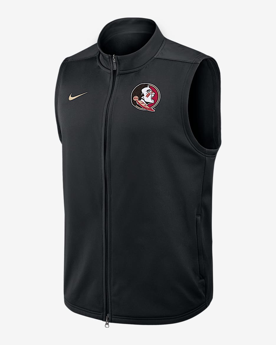 Florida State Victory Men's Nike Therma-FIT College Full-Zip Vest - Black