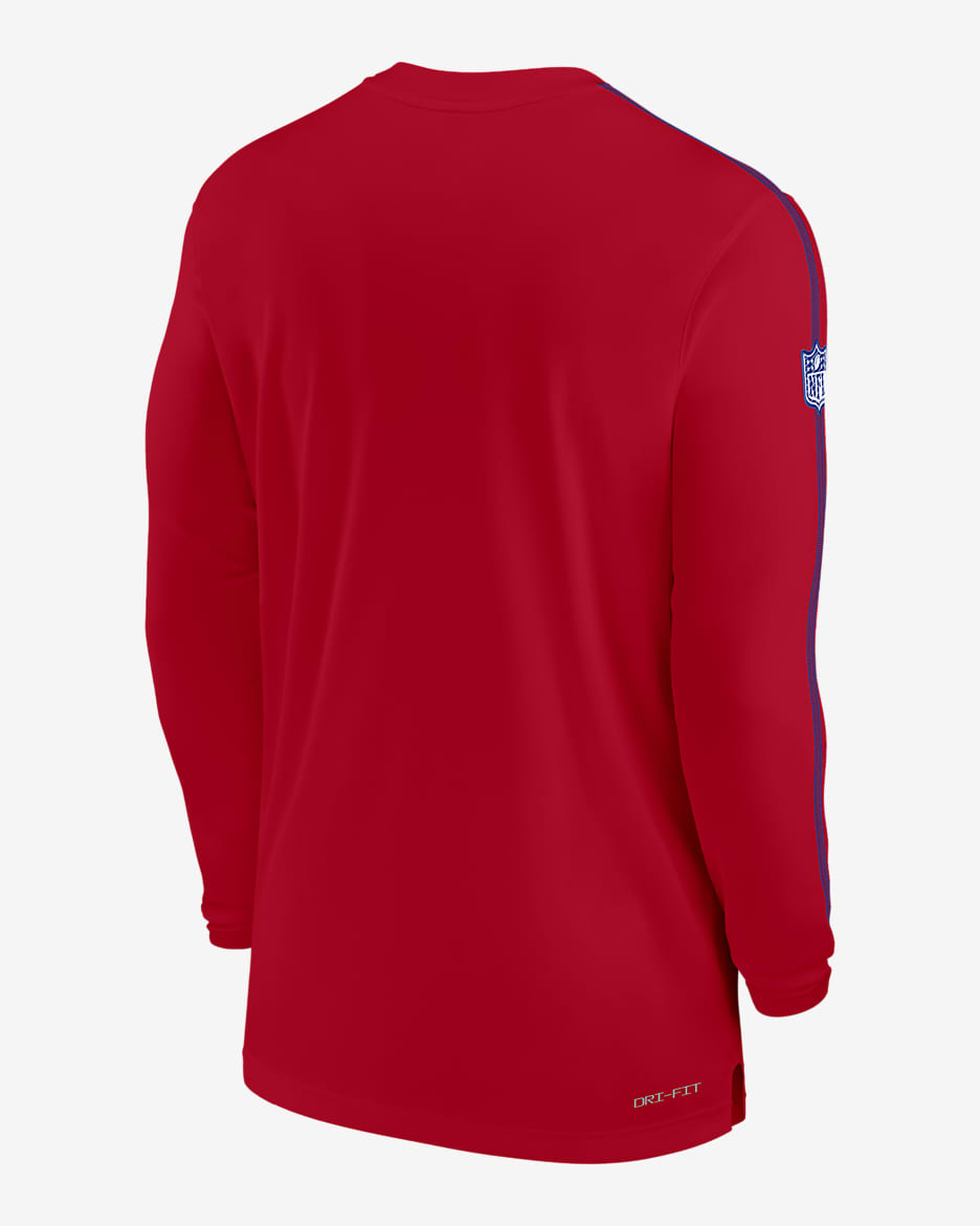 Buffalo Bills Sideline Coach Men's Nike Dri-FIT NFL Long-Sleeve Top - Red