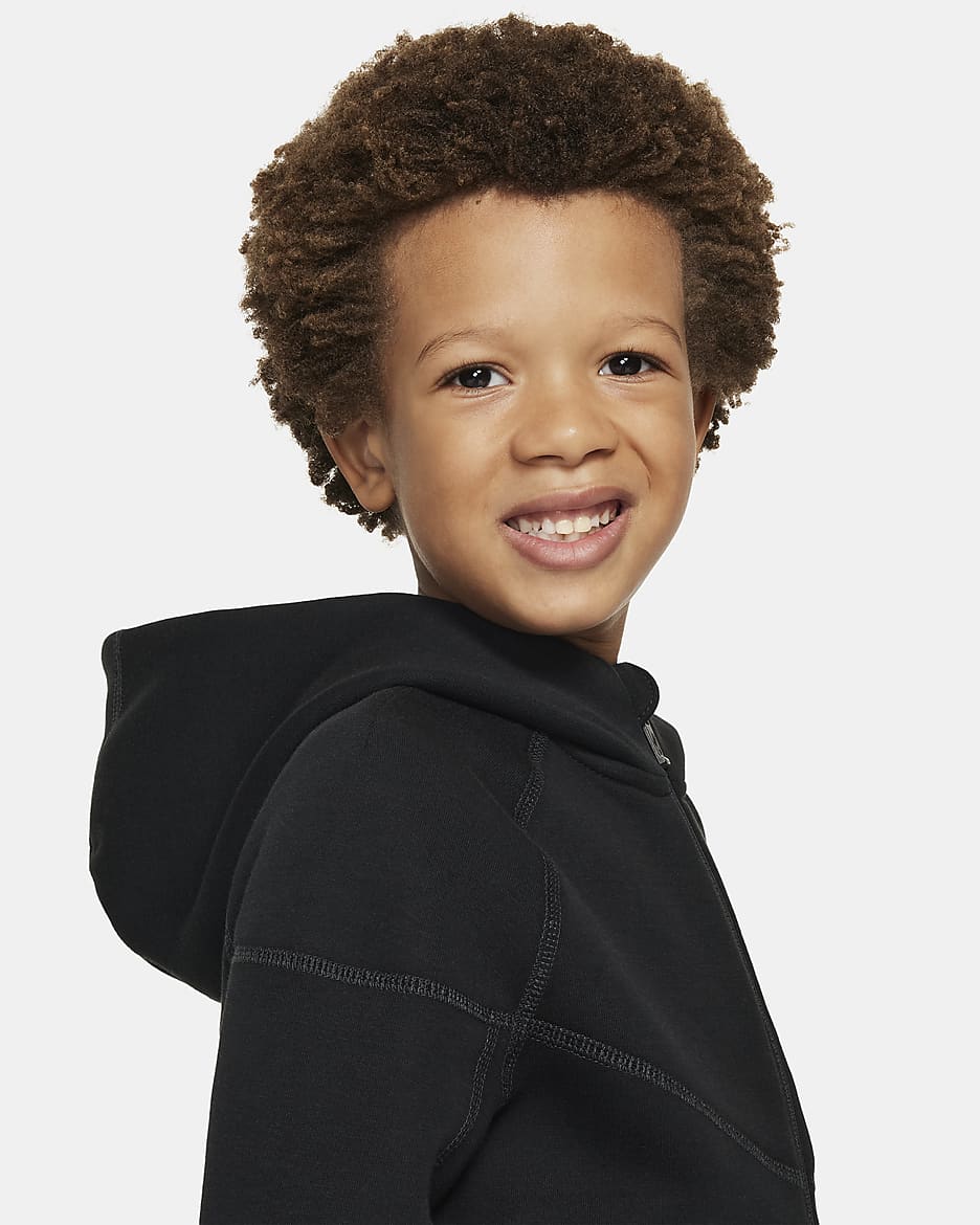 Ensemble deux pièces avec sweat à capuche Nike Sportswear Tech Fleece Full-Zip Set pour enfant - Noir