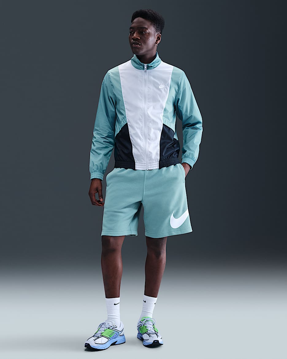 Nike Club Men's Fleece Shorts - Denim Turquoise/Denim Turquoise/White