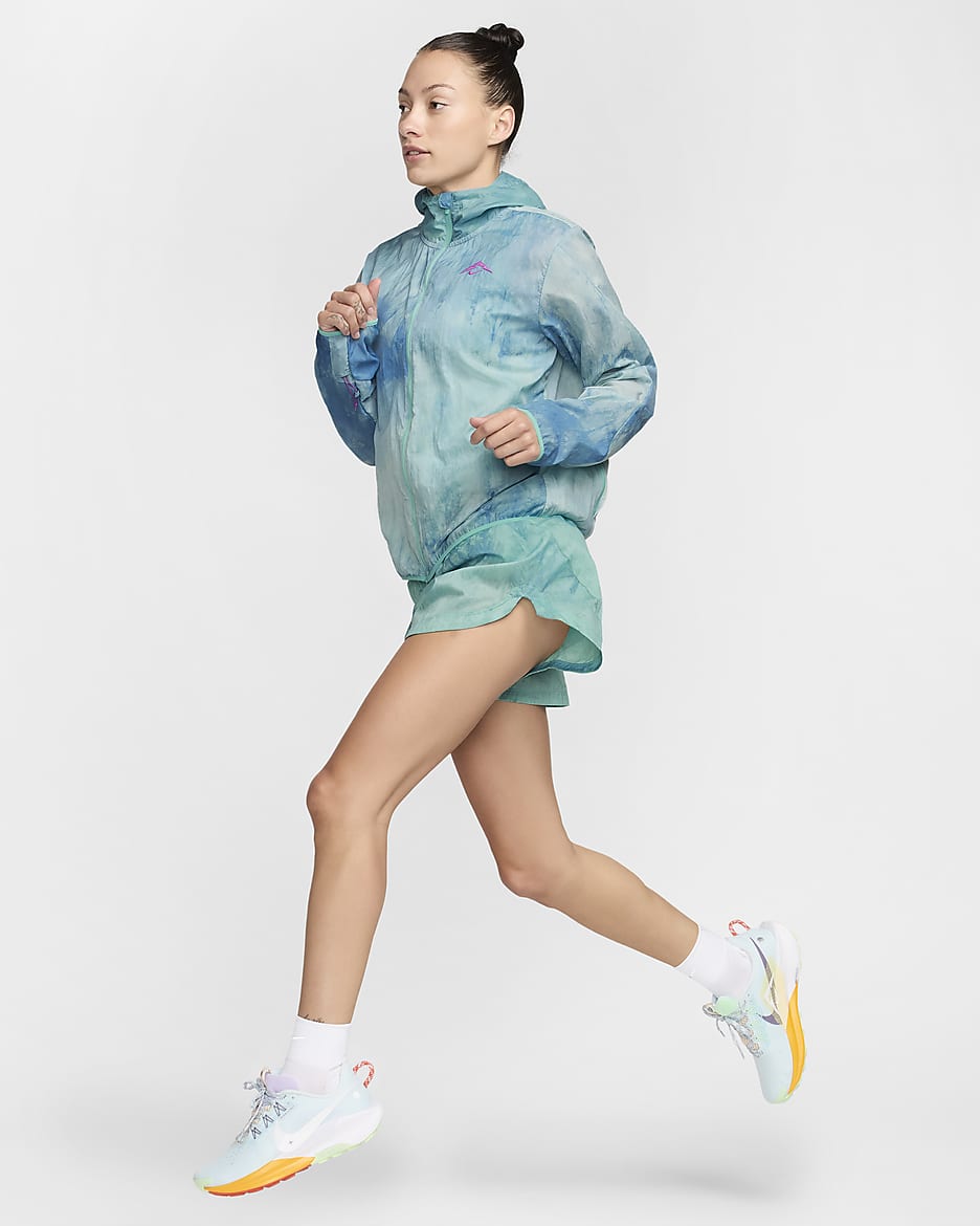 Nike Trail Women's Repel Running Jacket - Green Frost/Vivid Purple