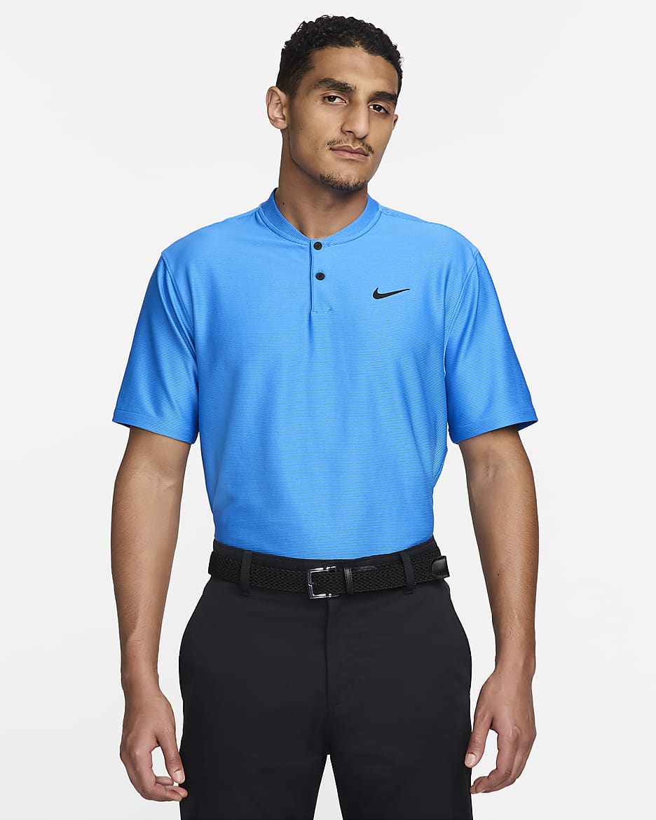 Polo da golf Dri-FIT Nike Tour – Uomo - Light Photo Blue/Nero