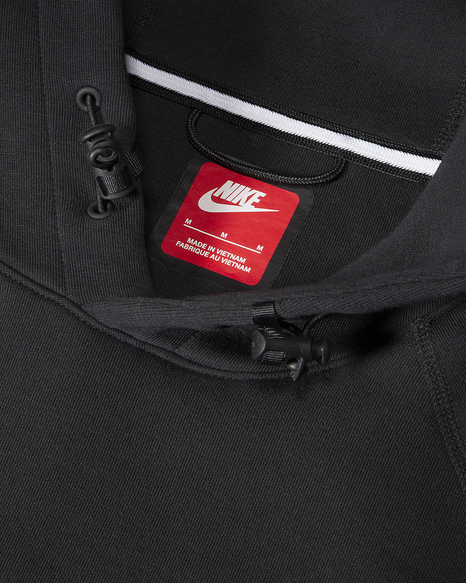 Nike Sportswear Tech Fleece Pullover-Hoodie für Herren - Schwarz/Schwarz