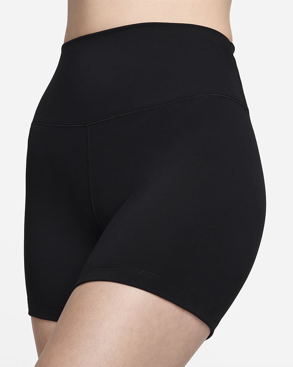 Shorts da ciclista 13 cm a vita alta Nike One – Donna - Nero/Nero