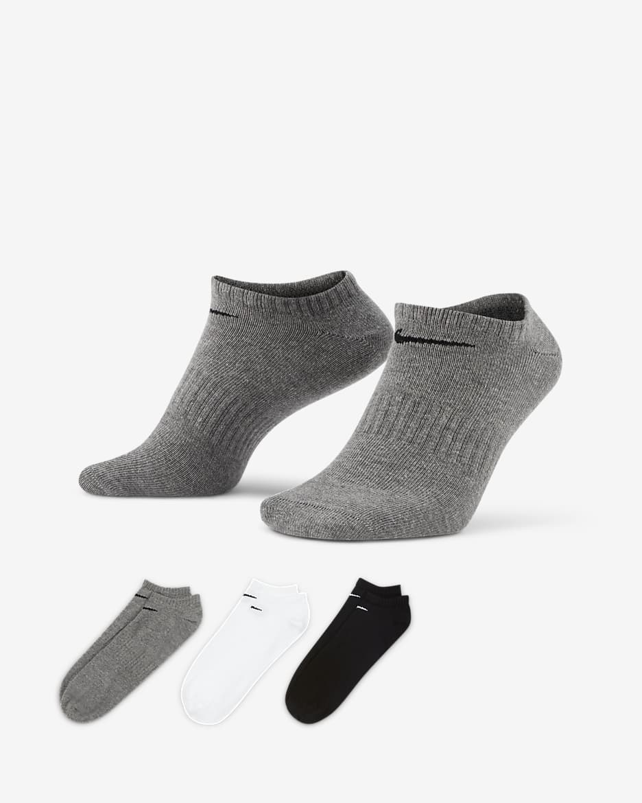 Nike Everyday Lightweight Training No-Show Socks (3 Pairs) - Multi-Colour