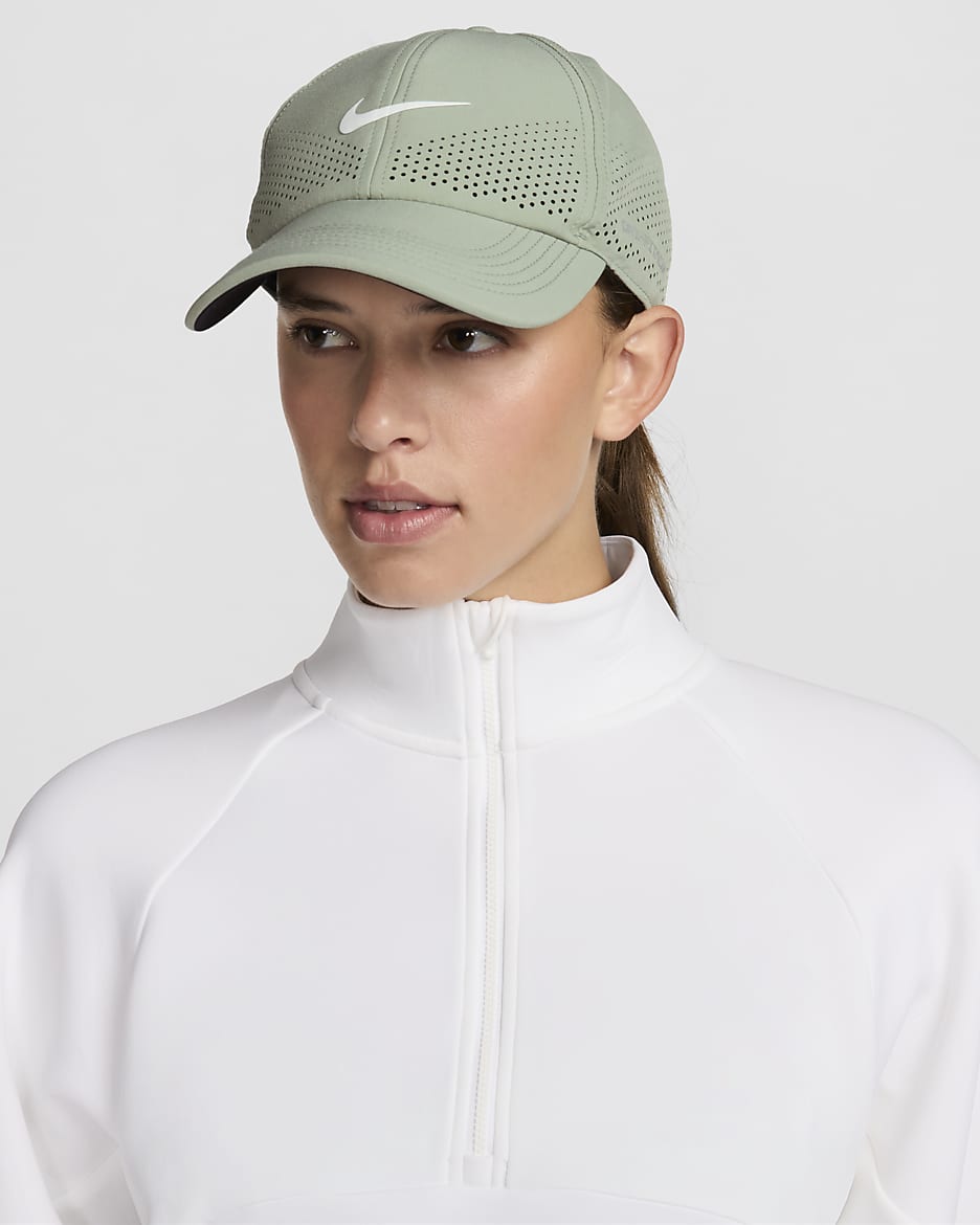 Nike Dri-FIT ADV Club Unstructured Swoosh Cap - Jade Horizon/White