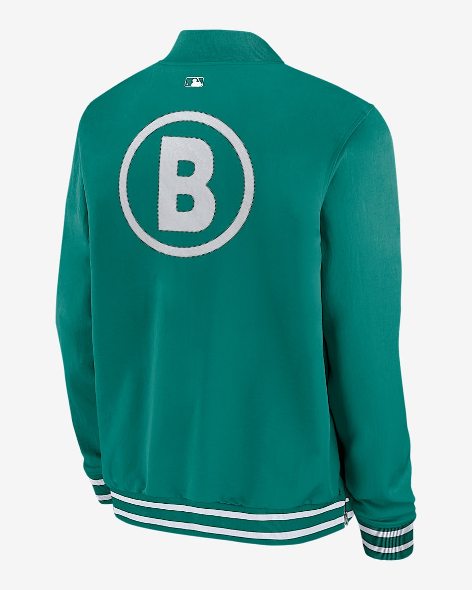 Boston Red Sox Authentic Collection City Connect Men's Nike MLB Full-Zip Bomber Jacket