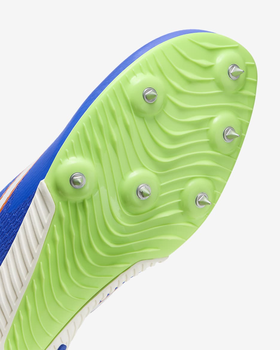 Nike Rival Sprint Track & Field Sprinting Spikes - Racer Blue/Lime Blast/Safety Orange/White