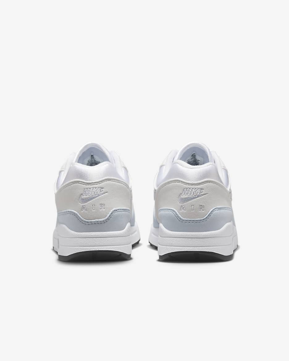 Chaussure Nike Air Max 1 pour femme - Blanc/Platinum Tint/Noir/Football Grey