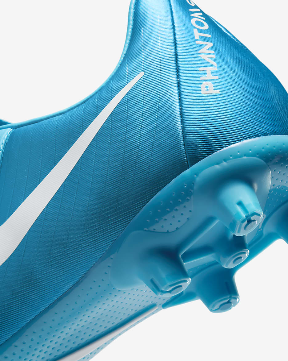 Nike Phantom GX 2 Academy HG Low-Top Soccer Cleats - Blue Fury/White