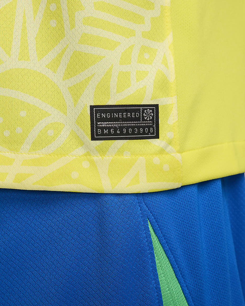 Brazil 2024 Stadium 主場男款 Nike Dri-FIT 復刻版足球衣 - Dynamic Yellow/Lemon Chiffon/Green Spark