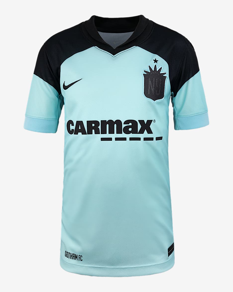 NJ/NY Gotham FC 2025 Stadium Away Big Kids' Nike Dri-FIT NWSL Replica Jersey - Copa/Black