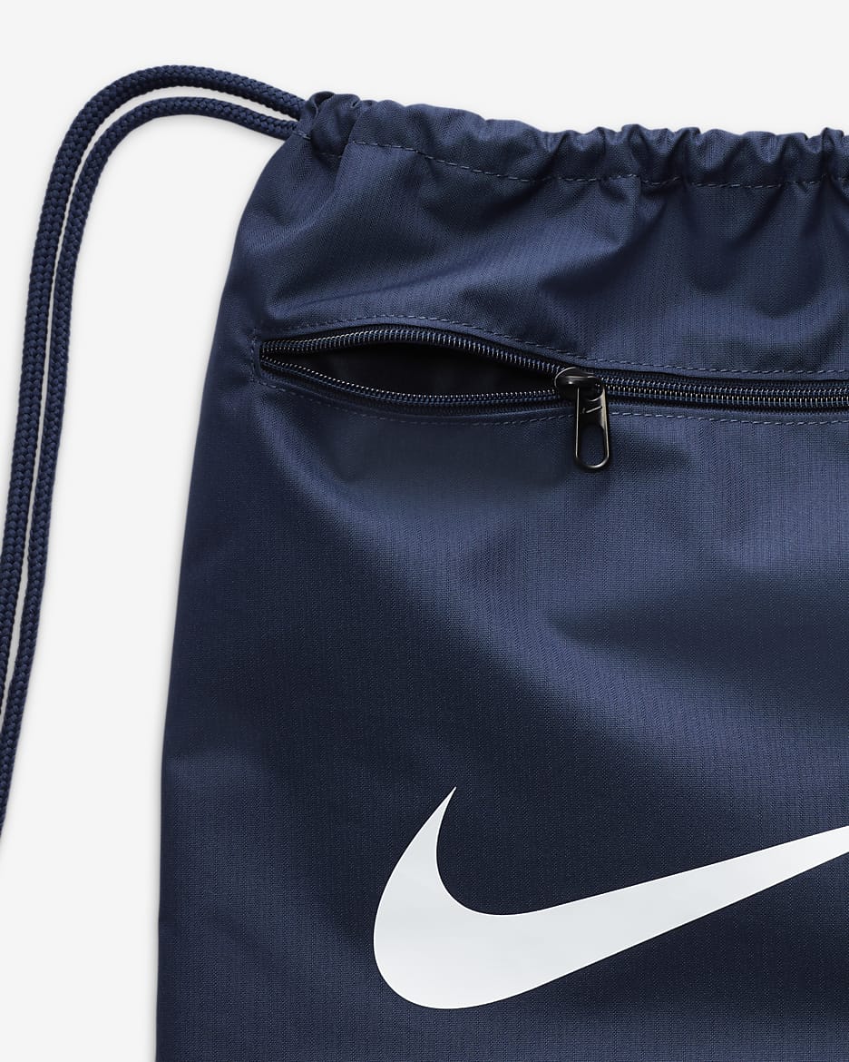 Nike Brasilia 9.5 Training Gymsack (18L) - Midnight Navy/Black/White