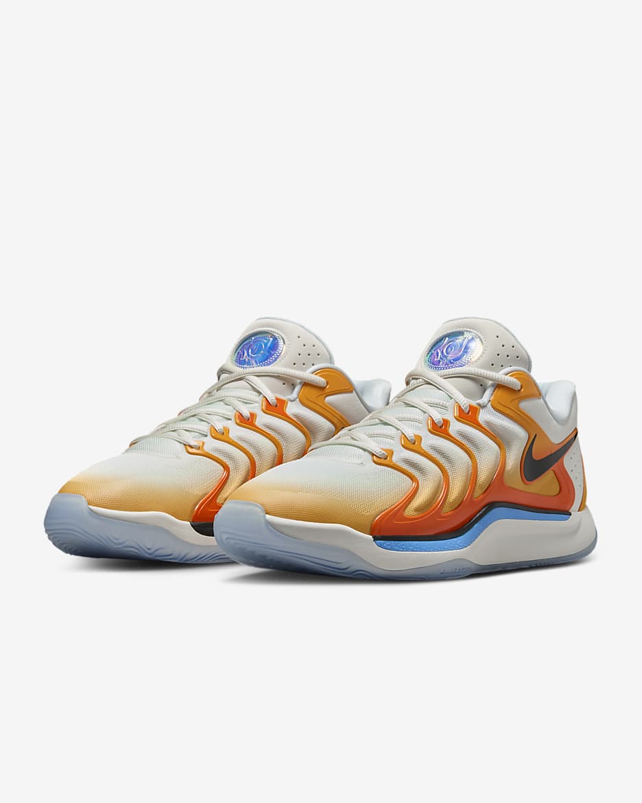 KD17 EP Basketball Shoes - University Gold/Safety Orange/University Blue/Black