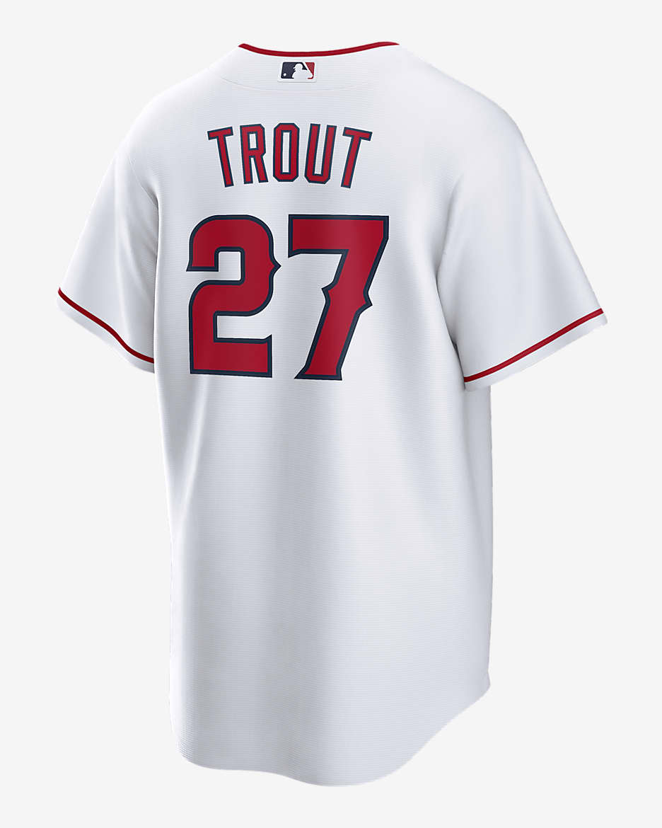 MLB Los Angeles Angels (Mike Trout) Men's Replica Baseball Jersey - White