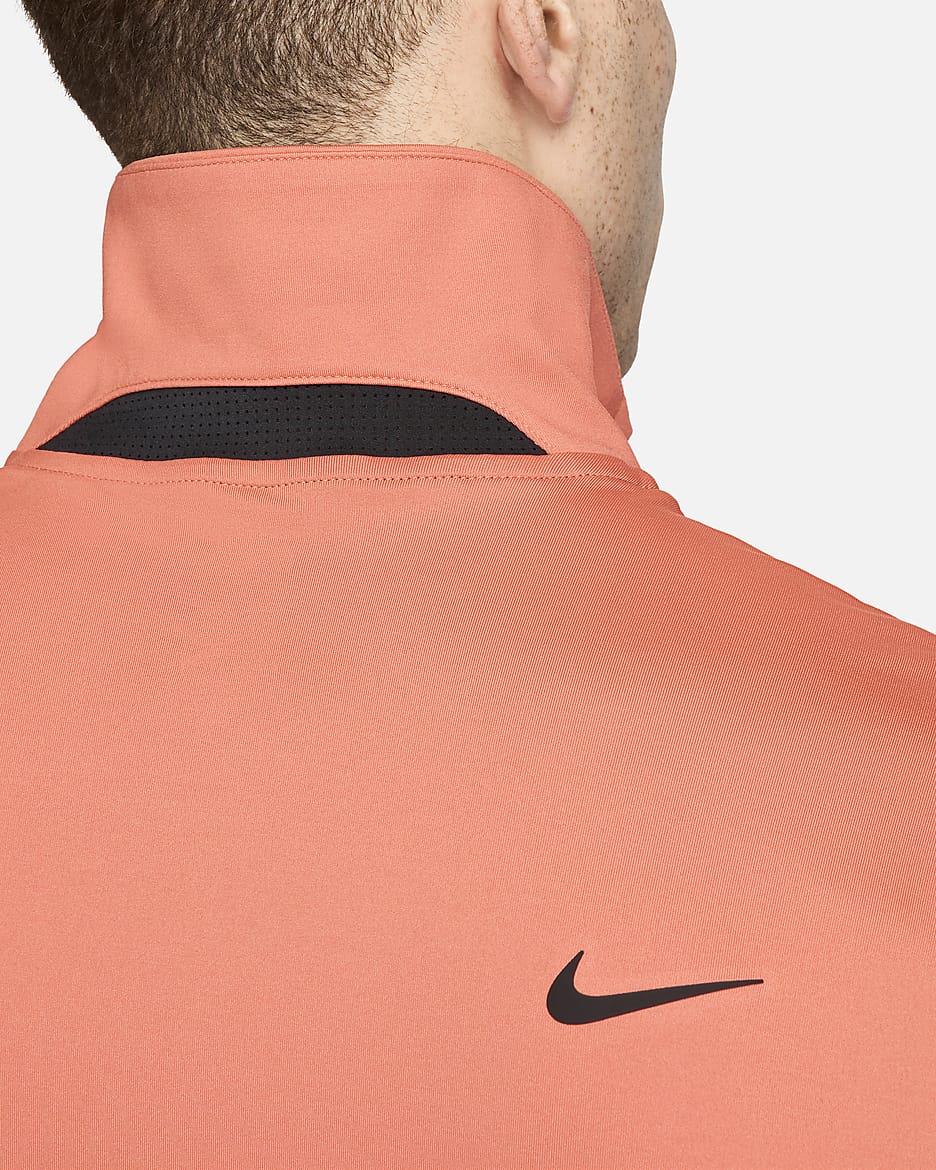 Nike Dri-FIT Tour Men's Solid Golf Polo - Madder Root/Black