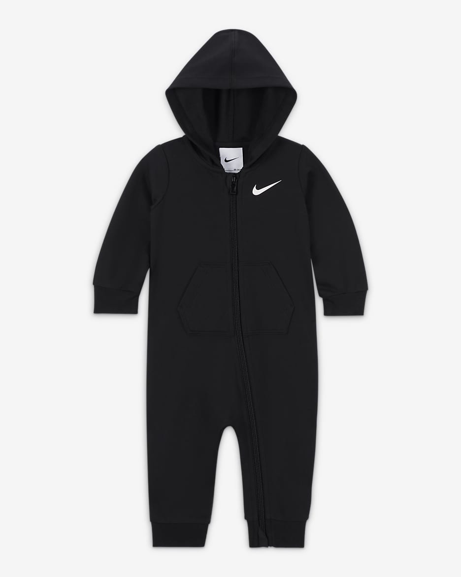 Nike Baby Essentials Baby (0-9M) Hooded Coverall - Black