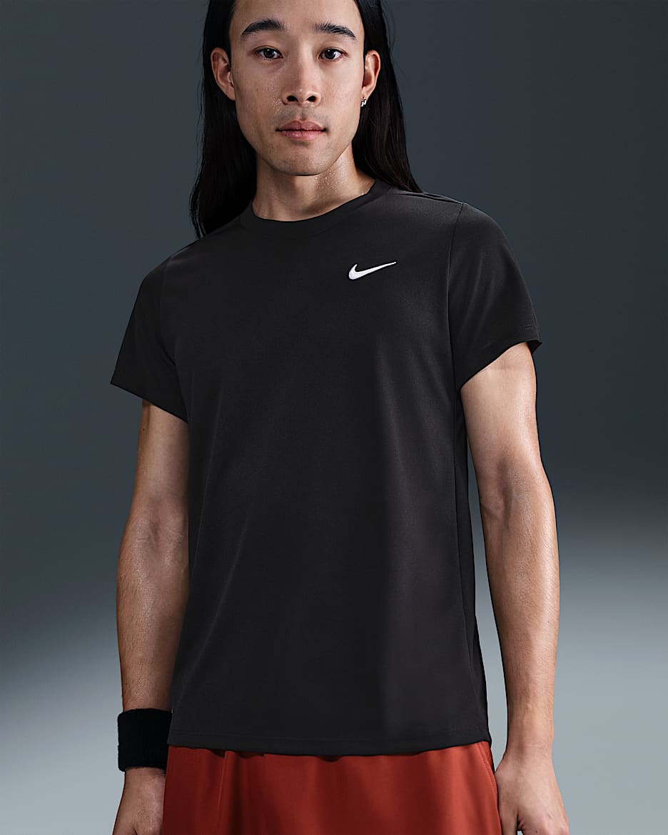ナイキコート ビクトリー メンズ Dri-FIT テニストップ - ブラック/ホワイト