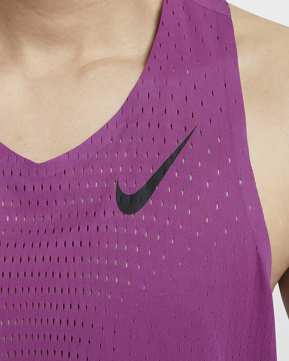 เสื้อกล้ามวิ่งผู้ชาย Dri-FIT ADV Nike AeroSwift - Hot Fuchsia/ดำ