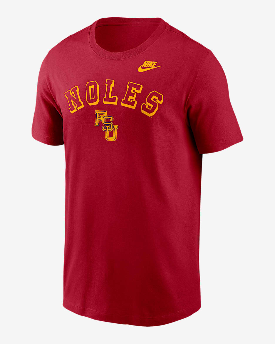 Playera universitaria Nike para hombre Florida State Legacy Nickname - Carmesí