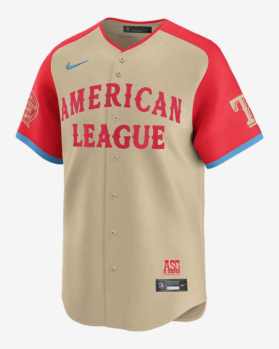 Jersey Nike Dri-FIT ADV de la MLB Limited para hombre Marcus Semien American League 2024 All-Star Game - Mineral desierto