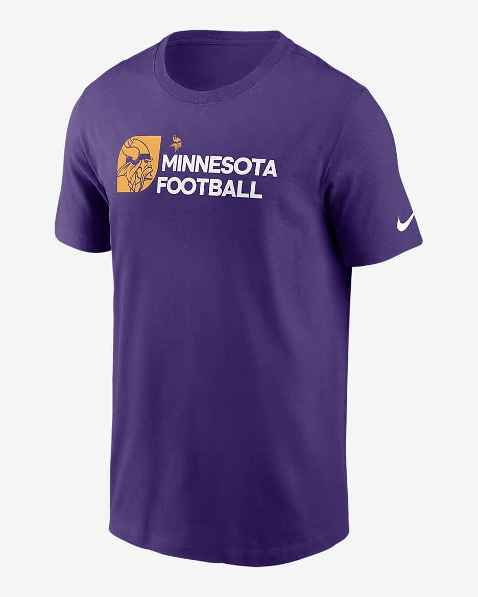 Playera Nike de la NFL para hombre Minnesota Vikings Team Outline Essential T-Shirt - Morado