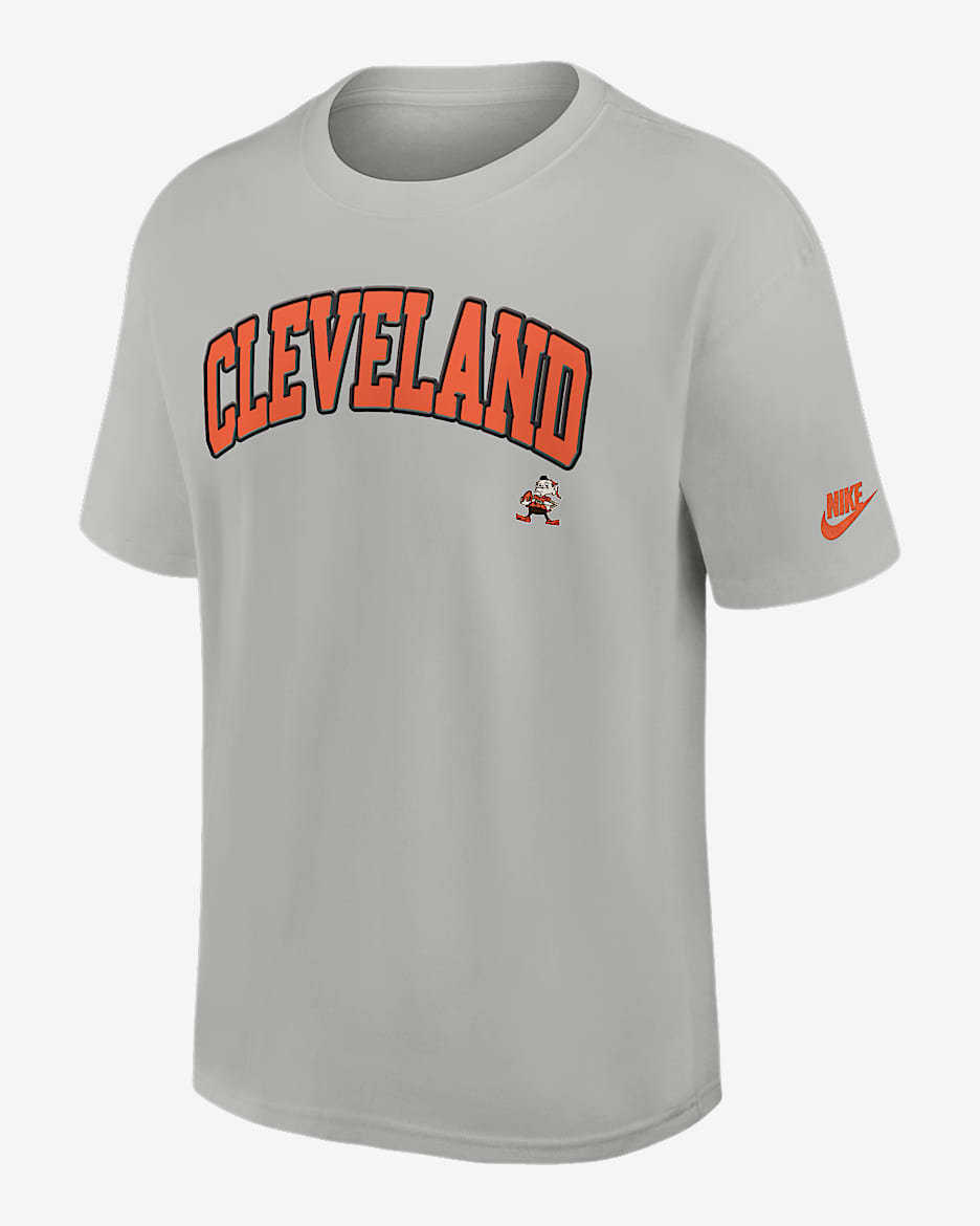 Playera Nike de la NFL para hombre Cleveland Browns Rewind Statement Max90 - Plata medio