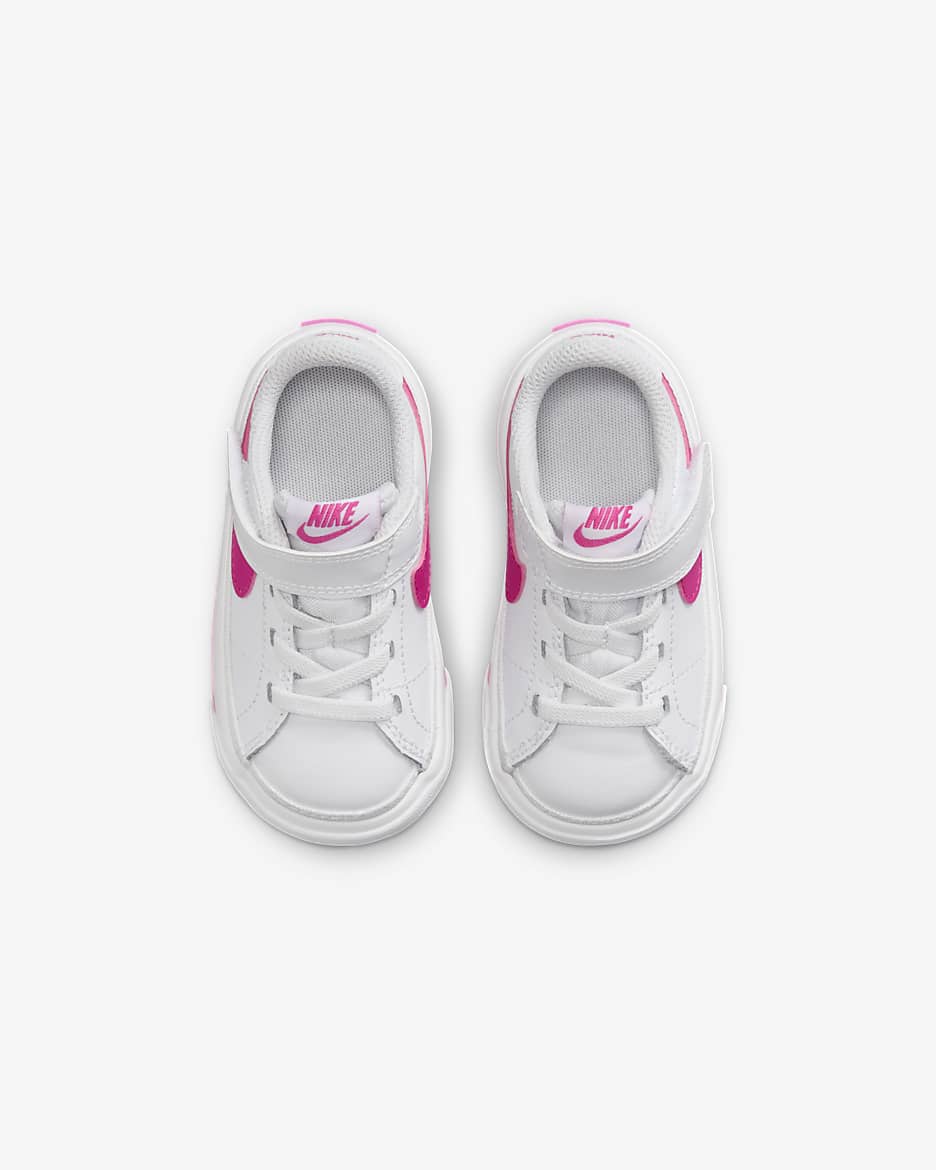 NikeCourt Legacy Baby/Toddler Shoes - White/Laser Fuchsia