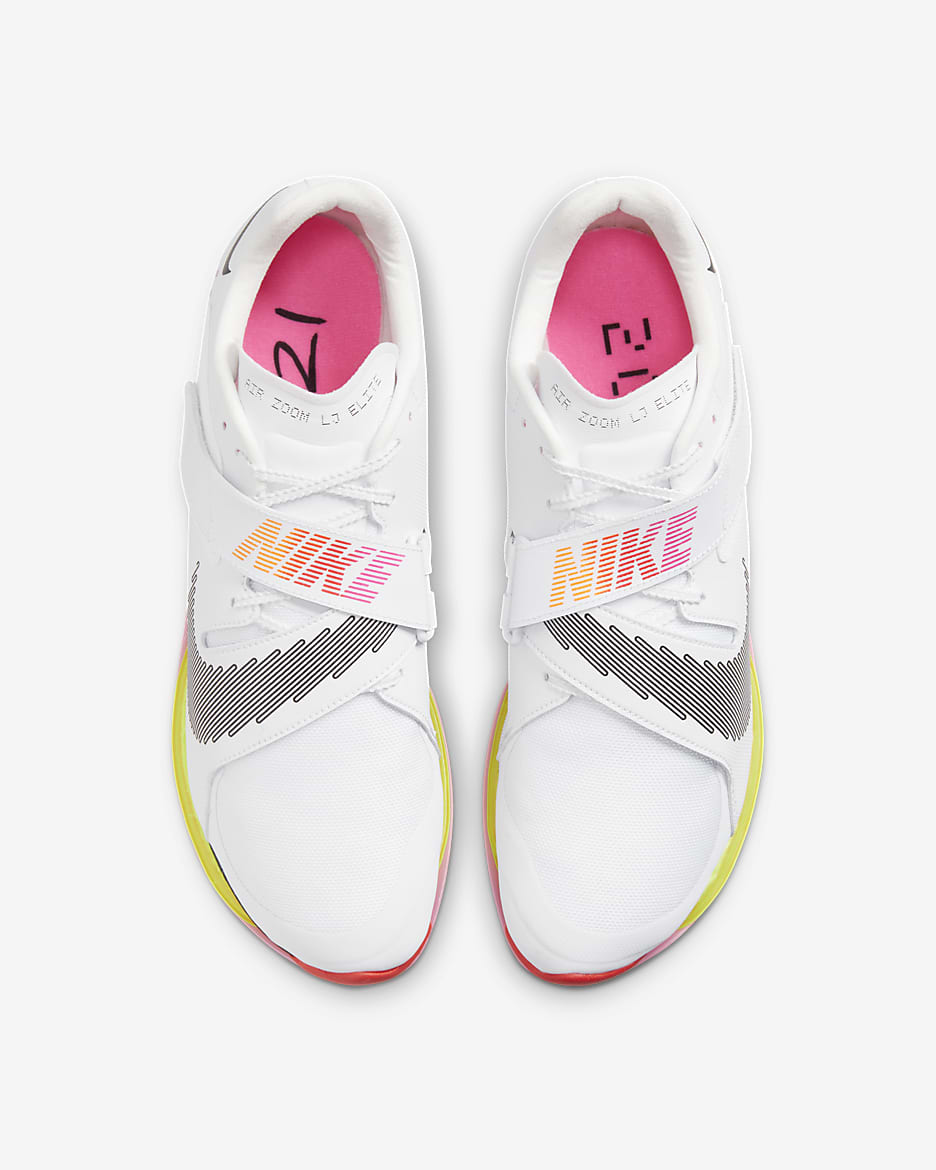 Nike Air Zoom Long Jump Elite piggsko til hoppøvelser - Hvit/Svart/Svart/Svart