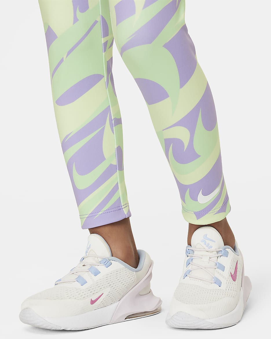 Nike Dri-FIT Prep in Your Step Younger Kids' Leggings - Hydrangeas