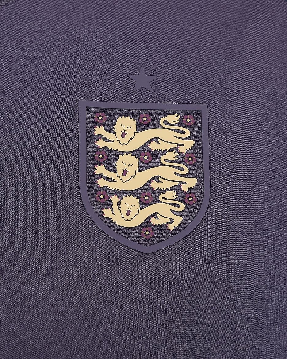 England Strike Away Nike Dri-FIT Fußballjacke für Damen - Dark Raisin/Purple Ink/Sesame