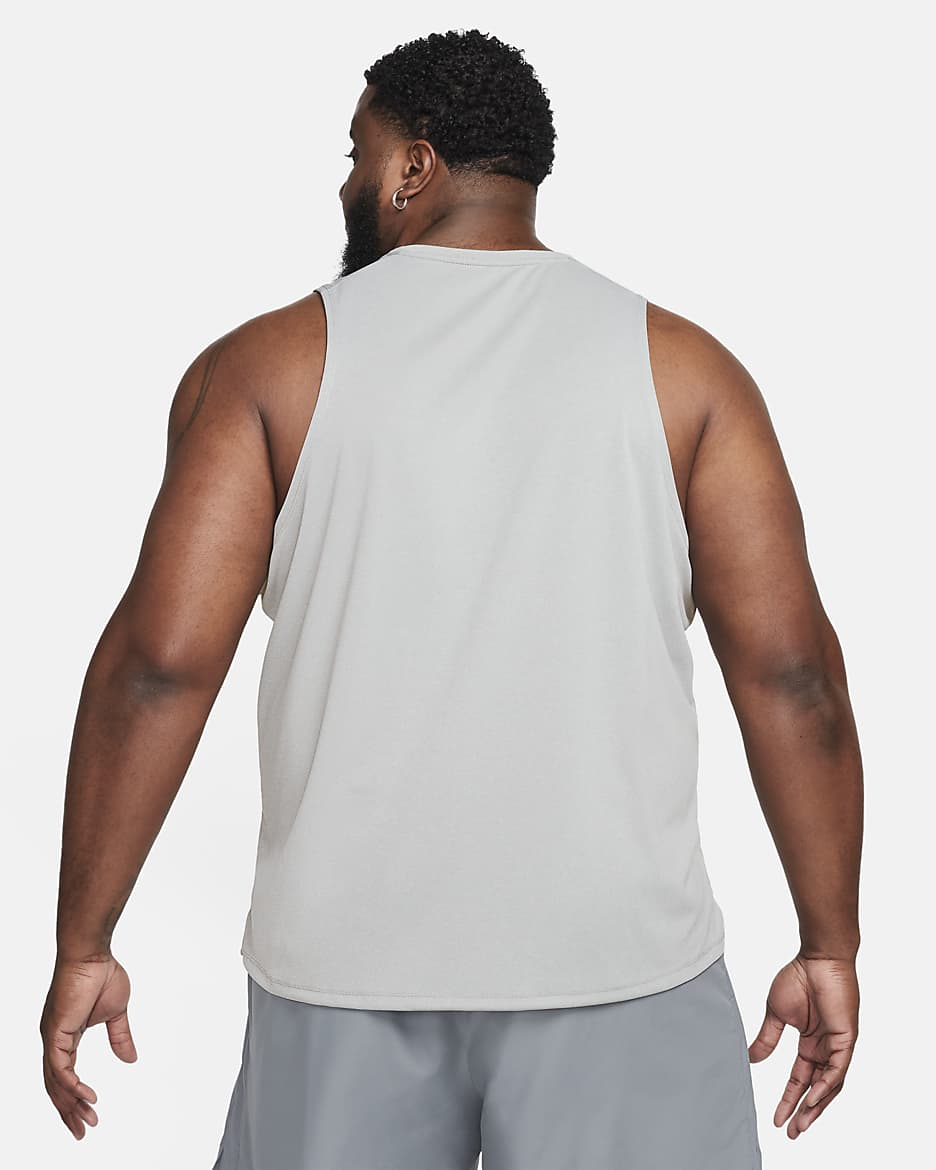 Nike Miler Men's Dri-FIT Running Tank - Grey Fog/Particle Grey/Heather