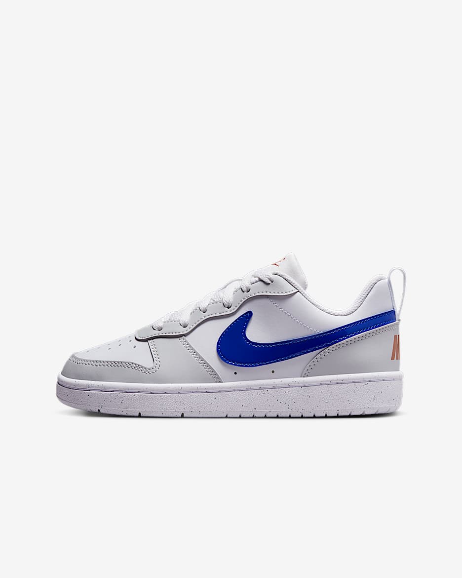 Nike Court Borough 低筒 Recraft 大童鞋款 - 白色/Photon Dust/Terra Blush/Racer Blue