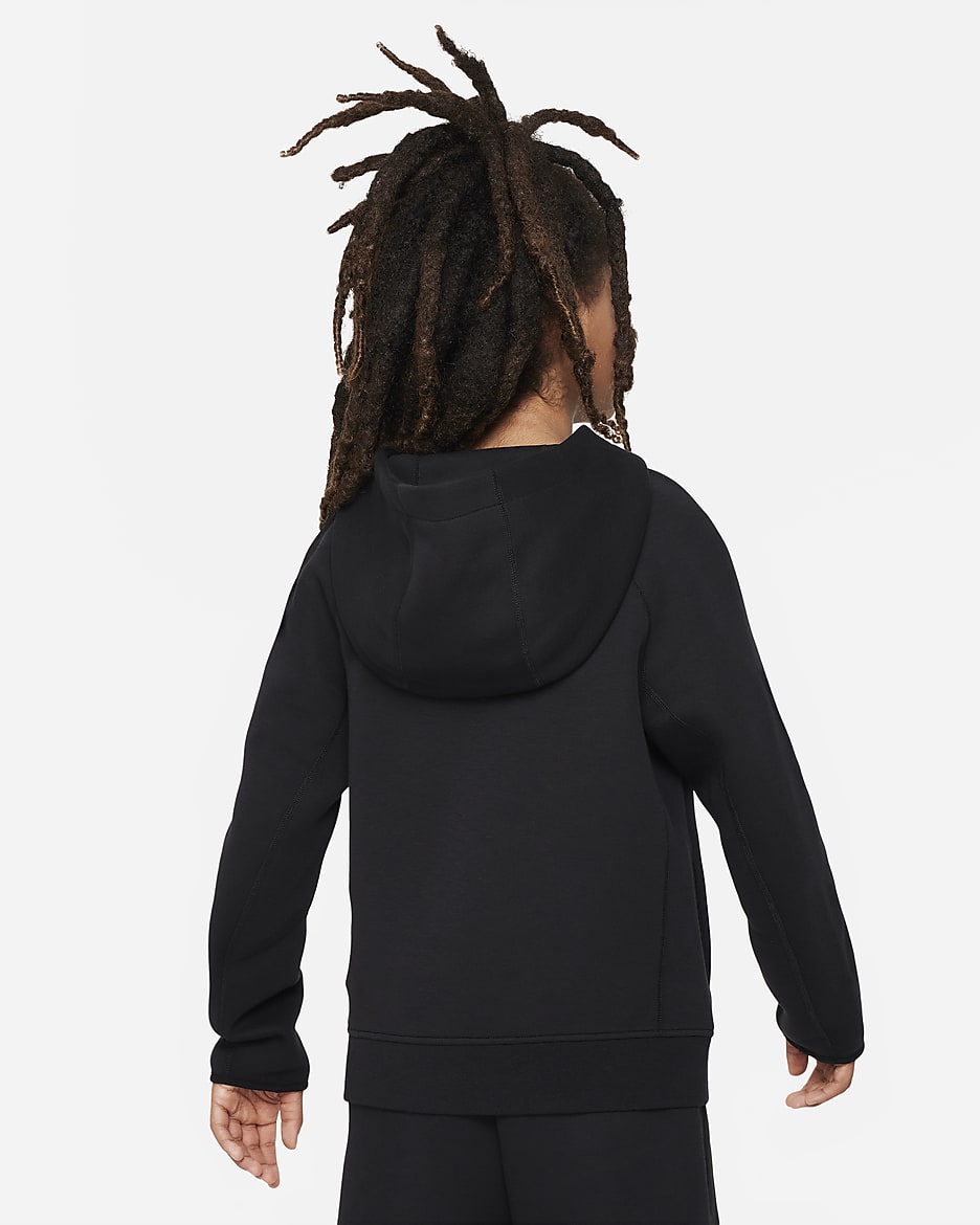 Sweat à capuche Nike Sportswear Tech Fleece pour ado (garçon) - Noir/Noir