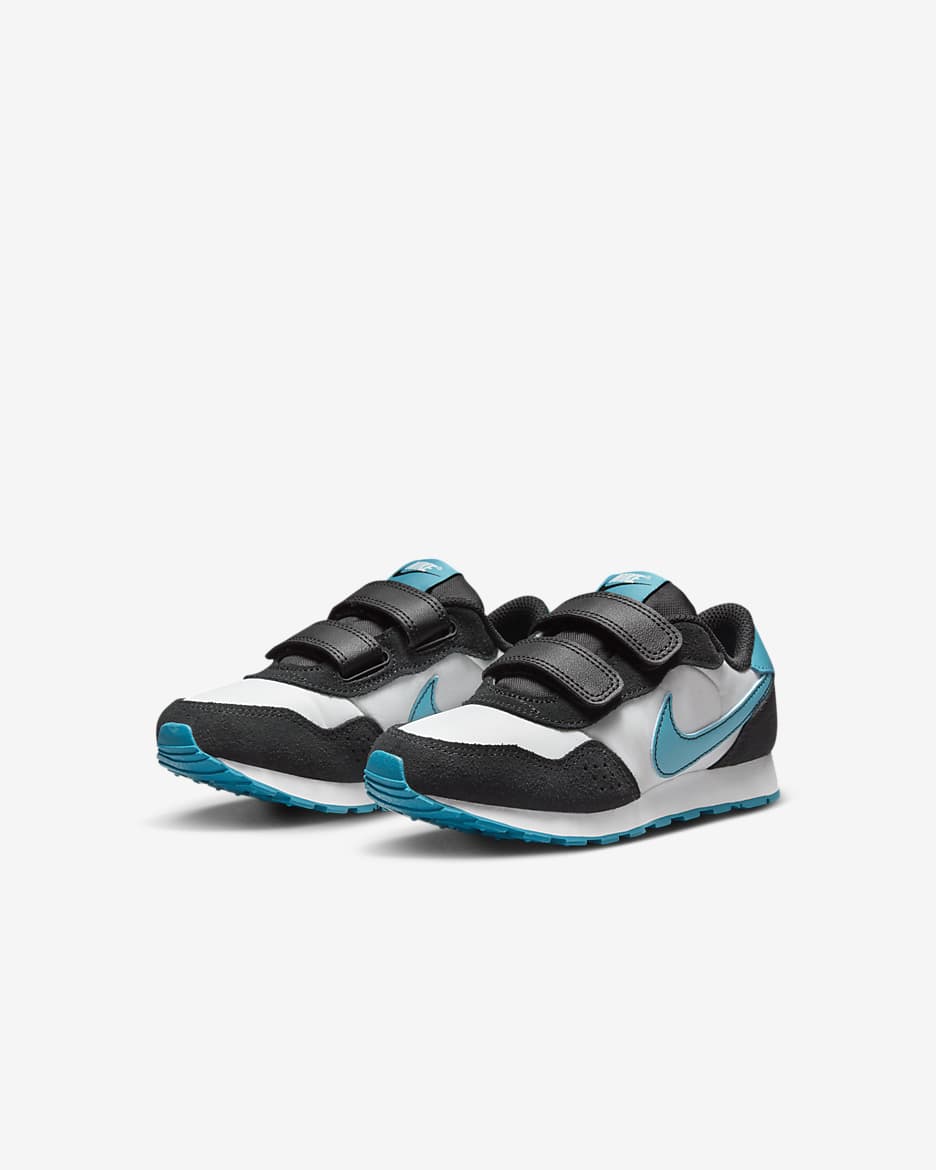 Nike MD Valiant Little Kids' Shoes - Summit White/Black/Aquamarine