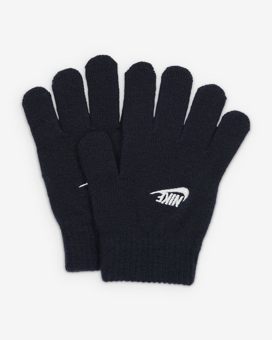 Nike Younger Kids' Club Beanie and Gloves Set - Obsidian