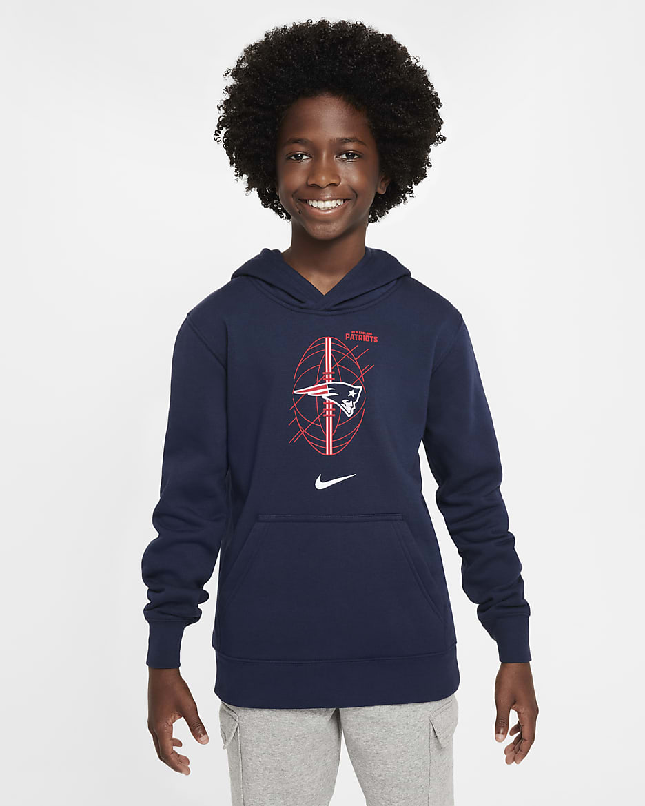 New England Patriots Club Nike NFL fleecehoodie voor kids - College Navy