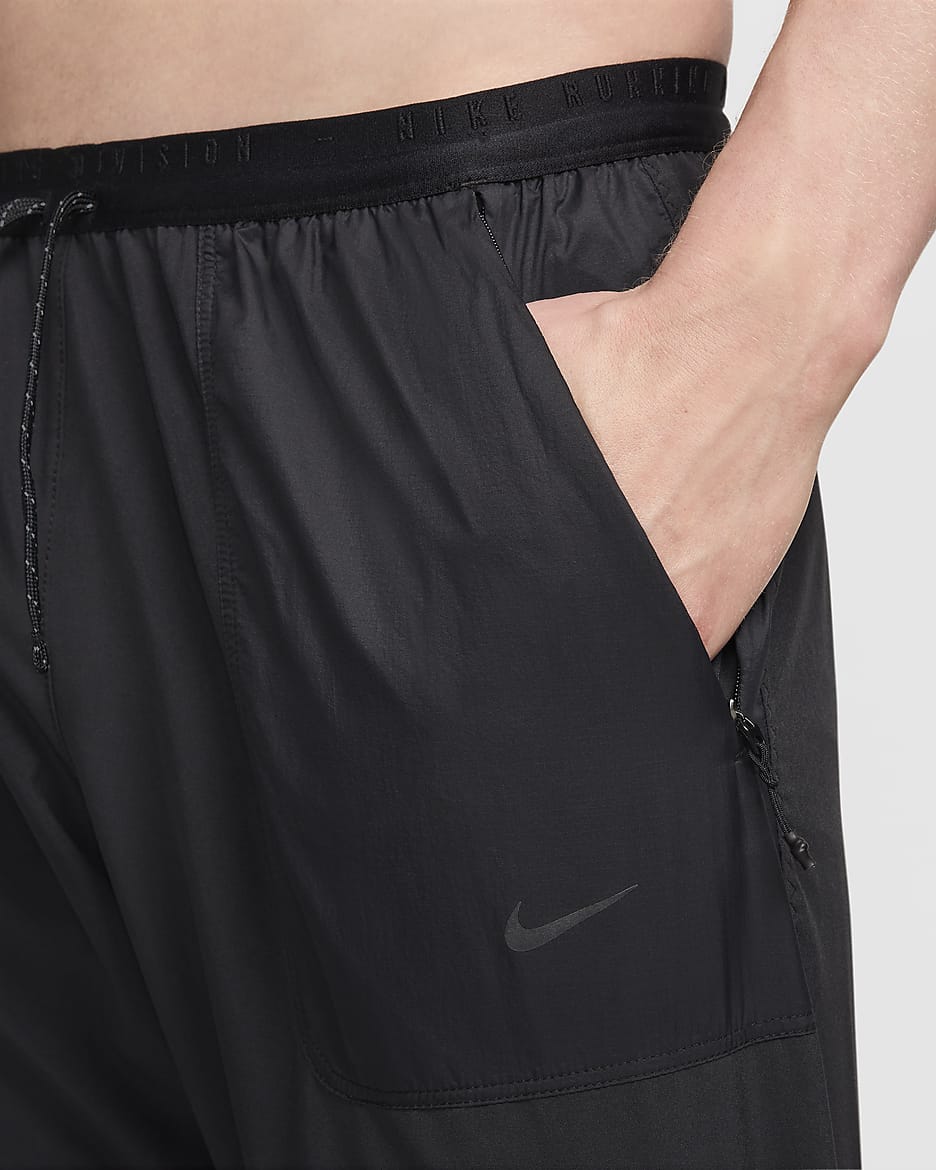 Nike Running Division Men's Dri-FIT ADV UV Running Trousers - Black/Black