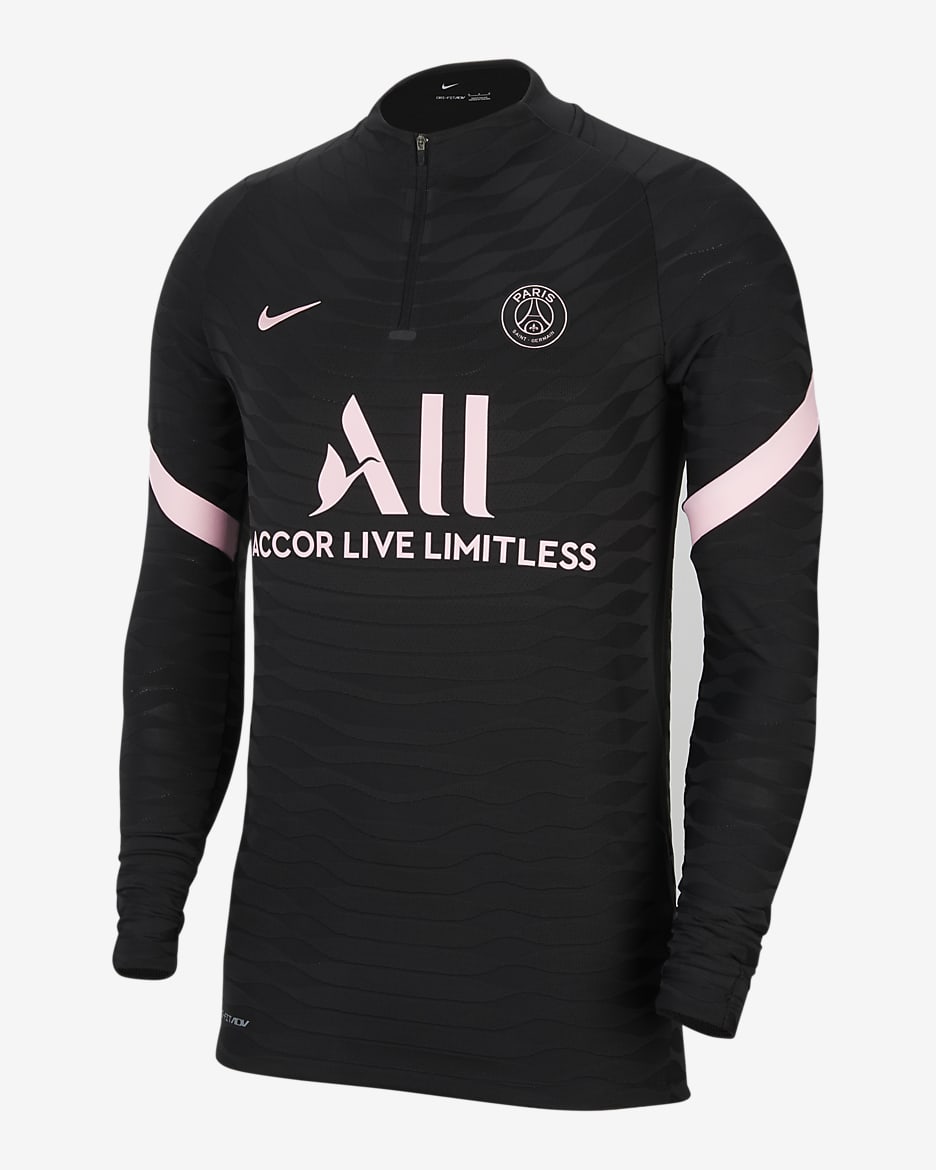 パリ サンジェルマン エリート アウェイ メンズ ナイキ Dri-FIT ADV サッカードリルトップ - ブラック/ブラック/アークティックパンチ/アークティックパンチ