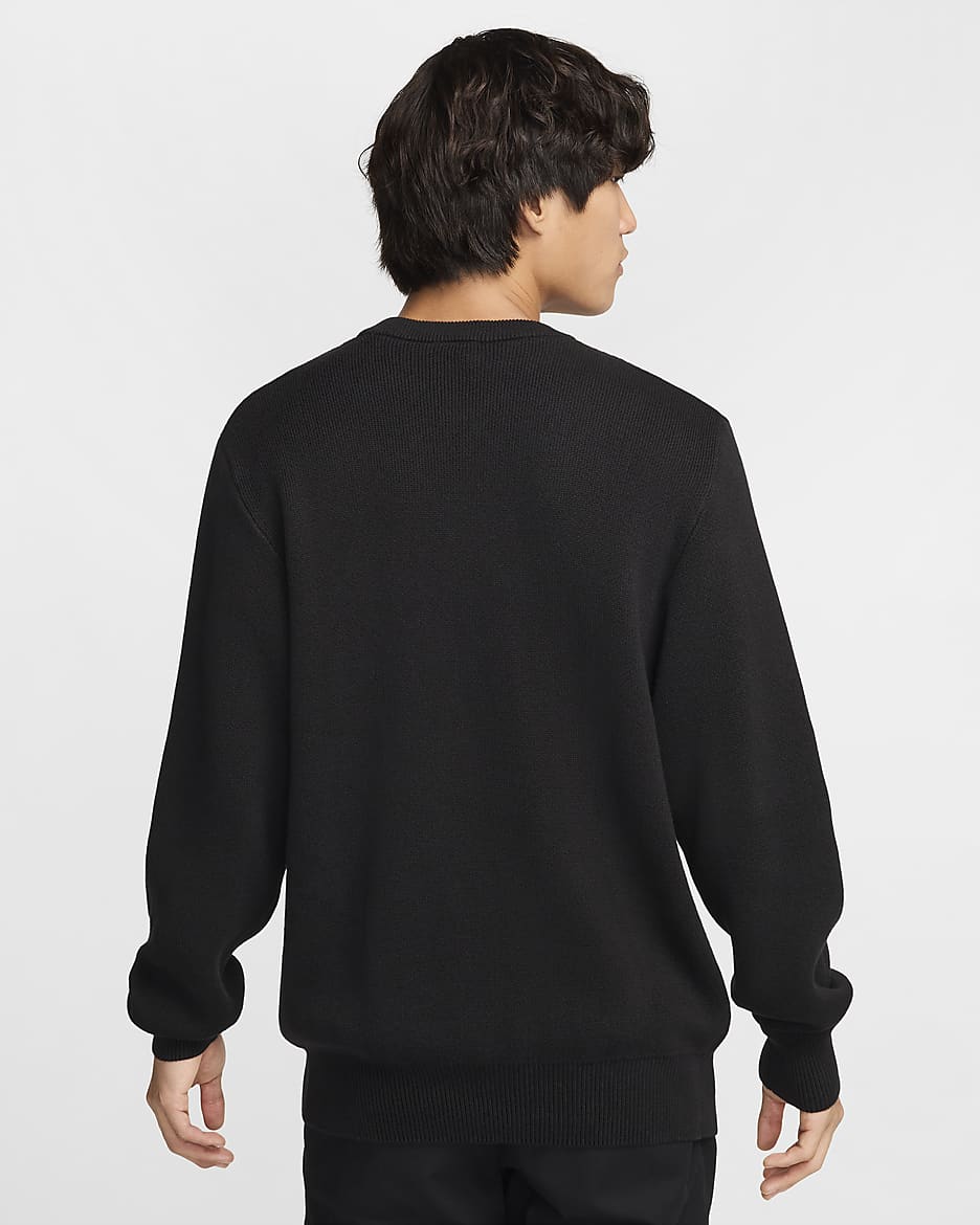 Nike Club Men's Crew-Neck Jumper - Black/White