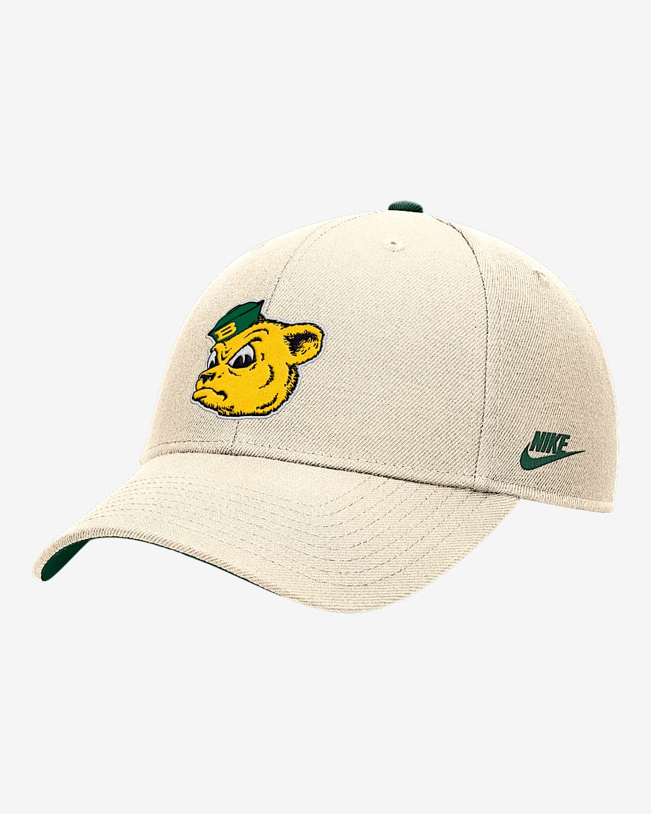 Baylor Rise Men's Nike College Adjustable Cap - Natural