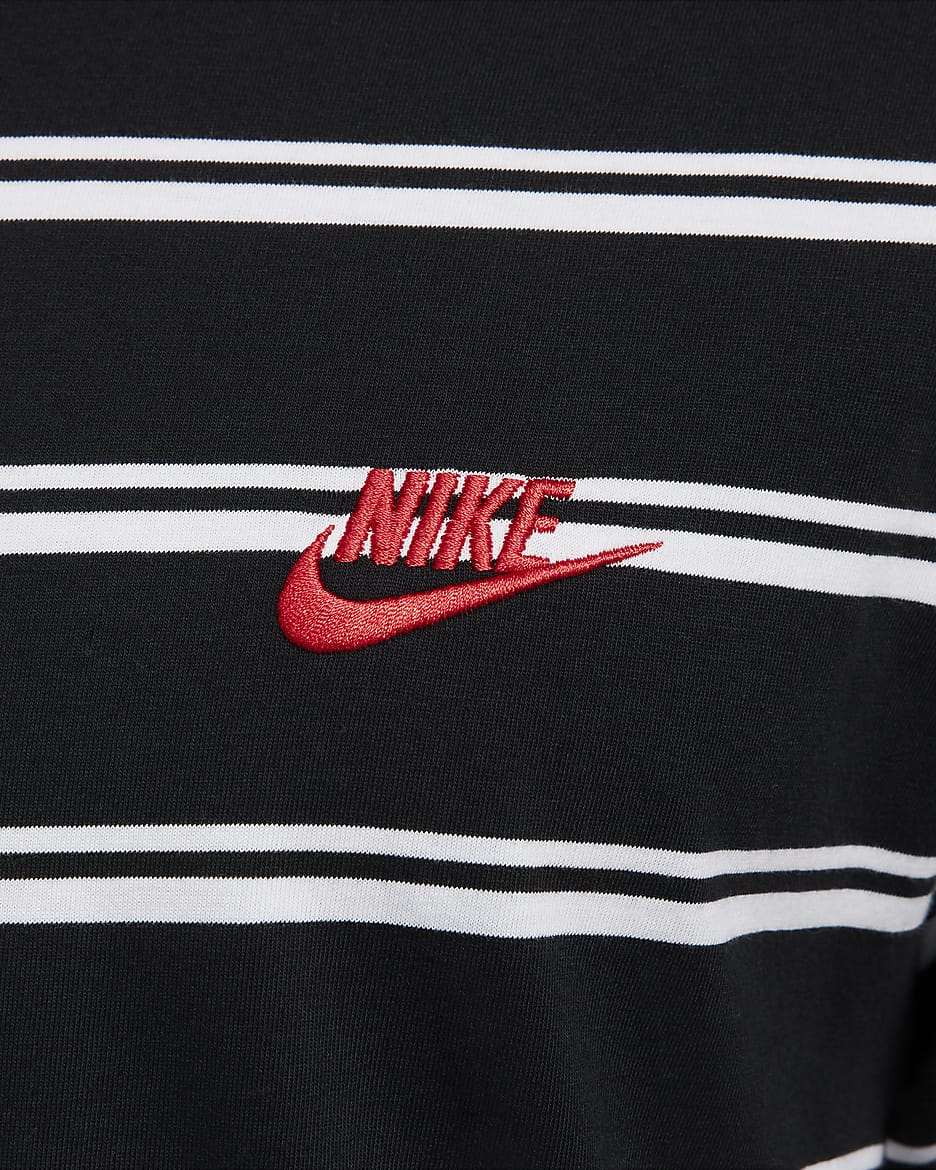 Nike Sportswear Men's Striped T-Shirt - Black