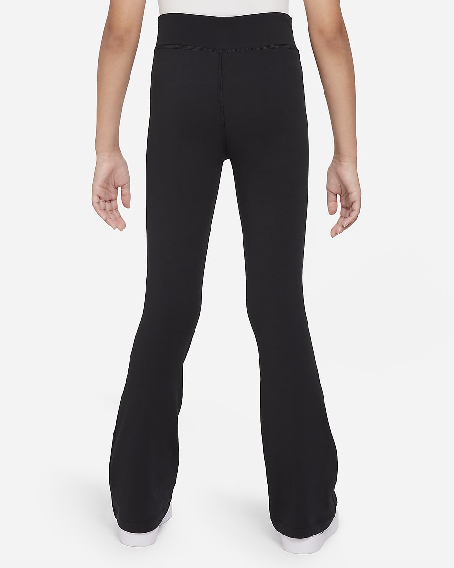 Nike Sportswear Favorites legging met wijde pijpen voor meisjes - Zwart/Wit