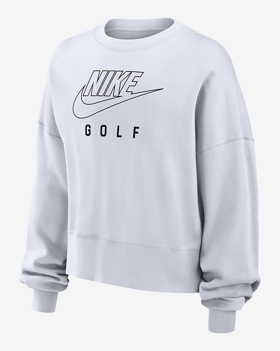 Nike Phoenix Fleece Women's Golf Crew-Neck Sweatshirt - White