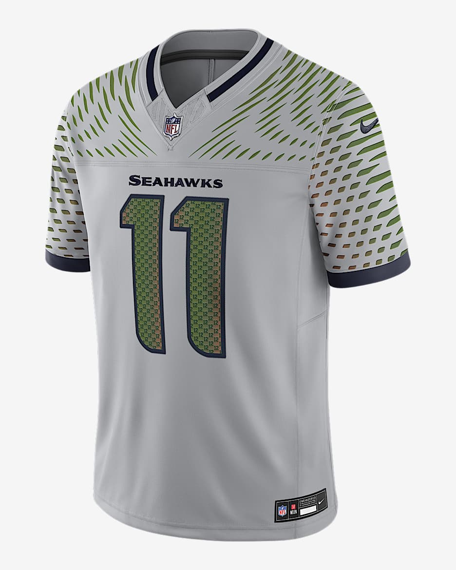 Jaxon Smith-Njigba Seattle Seahawks Rivalries Collection Men's Nike Dri-FIT NFL Limited Jersey - Grey